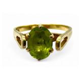 14K Yellow Gold & Peridot Ring