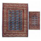 (2) Hand Made Bokhara Red & Blue Area Rugs