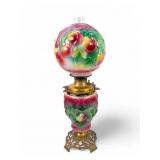 GWTW Hand Painted Peaches Parlor Lamp