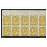 Canada 1922 #110 4 Cents Yellow Ochre Block of 10.