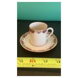 Pink Rose Espresso Cup and Saucer