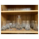 Glass Decanter and Glasses Lot