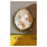 Vintage Cameo Style Brooch