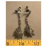 Vintage Dangle Earrings, Screw Back