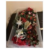 Tub of Christmas Decor