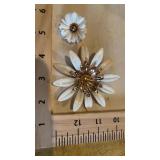 2 Flower Brooches