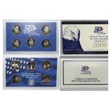2000 United States Mint Proof Quarter Set 5 pc set