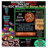 CRAZY Penny Wheel Buy THIS 1967-p solid Red BU Lin