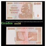 2007-2008 Zimbabwe (ZWR 3rd Dollar) 20,000 Dollars