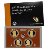 2012 US Mint Presidential $1 Coin Proof Set