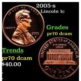 Proof 2005-s Lincoln Cent 1c Graded pr70 dcam BY S