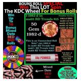 CRAZY Penny Wheel Buy THIS 1982-d solid Red BU Lin