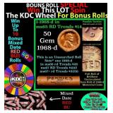 CRAZY Penny Wheel Buy THIS 1968-d solid Red BU Lin
