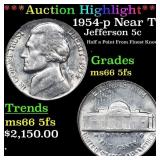 ***Auction Highlight*** 1954-p Jefferson Nickel Ne