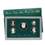 1997 United States Mint Proof Set 5 coins