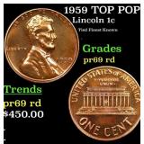 Proof 1959 Lincoln Cent TOP POP! 1c Graded pr69 rd
