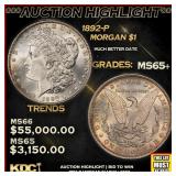 ***Major Highlight*** 1892-p Morgan Dollar $1 ms65