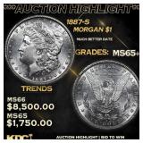 ***Auction Highlight*** 1887-s Morgan Dollar $1 ms