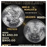 ***Auction Highlight*** 1890-s Morgan Dollar $1 GE