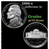 1996-s Proof Jefferson Nickel 5c Grades GEM++ Proo