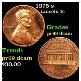 1975-s Proof Lincoln Cent 1c Grades GEM++ Proof De
