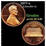1977-s Proof Lincoln Cent 1c Grades GEM++ Proof De