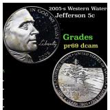 2005-s Western Waters Proof Jefferson Nickel 5c Gr