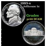 1985-s Proof Jefferson Nickel 5c Grades GEM++ Proo