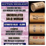 Wow! Covered End Roll! Marked "Unc Morgan Exceptio