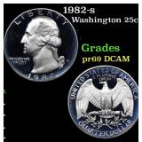 1982-s Proof Washington Quarter 25c Grades GEM++ P