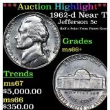 ***Auction Highlight*** 1962-d Jefferson Nickel Ne