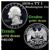 1979-s TY I Proof Washington Quarter 25c Grades GE
