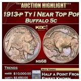 ***Major Highlight*** 1913-p Ty I Buffalo Nickel N