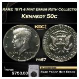 RARE 1971-s Proof Kennedy Half Dollar Mint Error 5