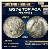 ***Major Highlight*** 1927-s Peace Dollar TOP POP!