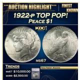 ***Major Highlight*** 1922-p Peace Dollar TOP POP!