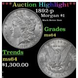 ***Major Highlight*** 1892-p Morgan Dollar $1 ms64