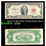 1953A $2 Red Seal United States Note Grades xf+