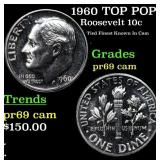 1960 Proof Roosevelt Dime TOP POP! 10c Graded pr69