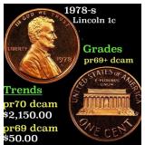 1978-s Proof Lincoln Cent 1c Grades GEM++ Proof De