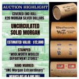 Wow! Covered End Roll! Marked "Unc Morgan Extraord