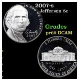 2007-s Proof Jefferson Nickel 5c Grades GEM++ Proo