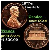 1977-s Proof Lincoln Cent 1c Grades GEM++ Proof De