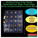 20 Great Coins of the World, hand selected, many t