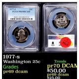 1977-s Proof Washington Quarter 25c pr69 dcam PCGS