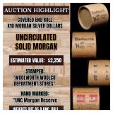 High Value! - Covered End Roll - Marked "Unc Morga