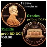 1989-s Proof Lincoln Cent 1c pr70 rd DCAM SEGS