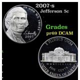 2007-s Proof Jefferson Nickel 5c Grades GEM++ Proo