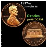 1977-s Proof Lincoln Cent 1c Grades GEM++ Proof De