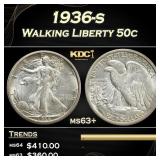 1936-s Walking Liberty Half Dollar 50c Grades Sele